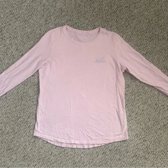 Vineyard Vines Long Sleeve Tee Shirt Pink Size Small - Picture 2 of 4